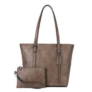 4154 Handbag Tote Bag PU Leather Large Shoulder Bag Top Handle Satchel